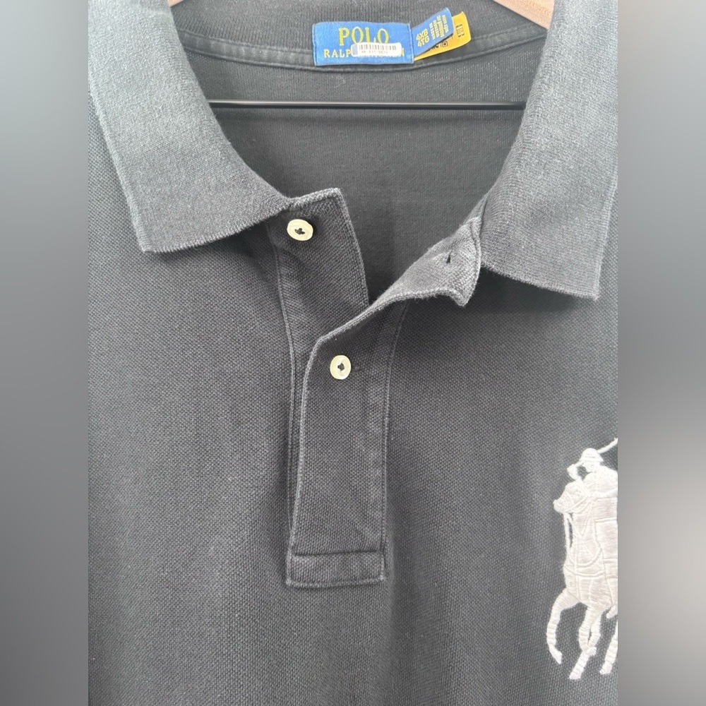 Polo by Ralph Lauren Men's Big Pony Two Button Polo Shirt with White Logo 4XB - Picture 8 of 8